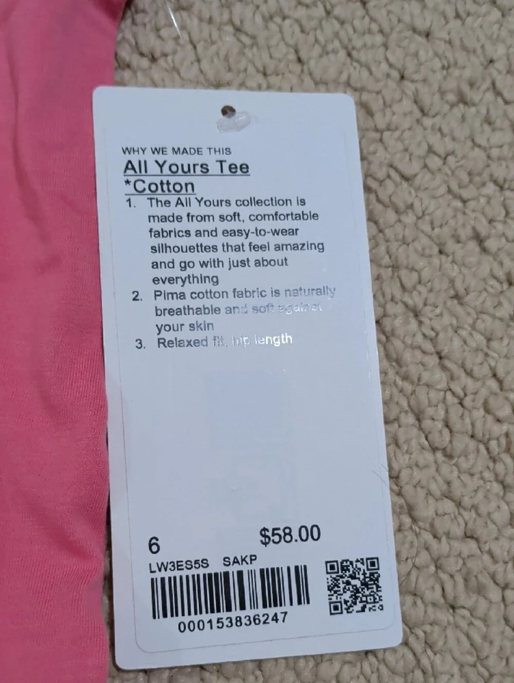 New Lululemon All Yours Tee In Bright Pink